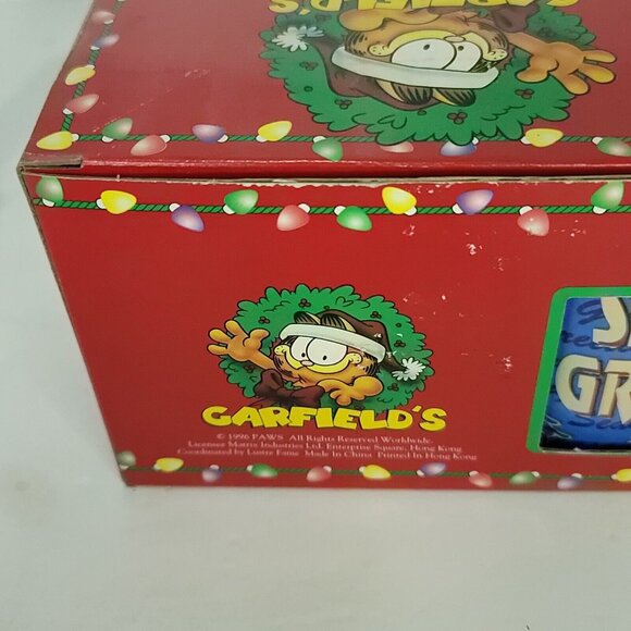 Garfield Collectible Coffee Mug Cup Seasons Greetings Xmas Ornament Set 1996 - Picture 6 of 8